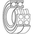 NSK 7308BW 内径*外径*宽40*90*23mm 单列角接触球轴承