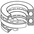 SKF 51106 内径*外径*宽度30*47*11mm 单向推力球轴承