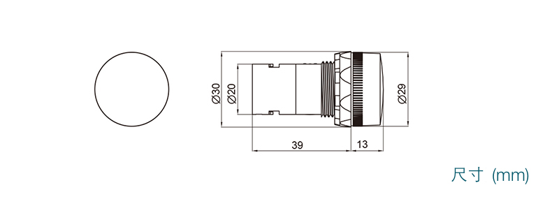ABB CL2-506R Φ22开孔 直流6.3V 红色 圆平型指示灯 