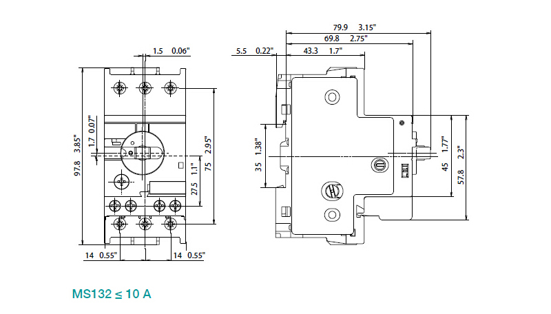 ABB MS165型52.0-65.0A电动机保护用断路器