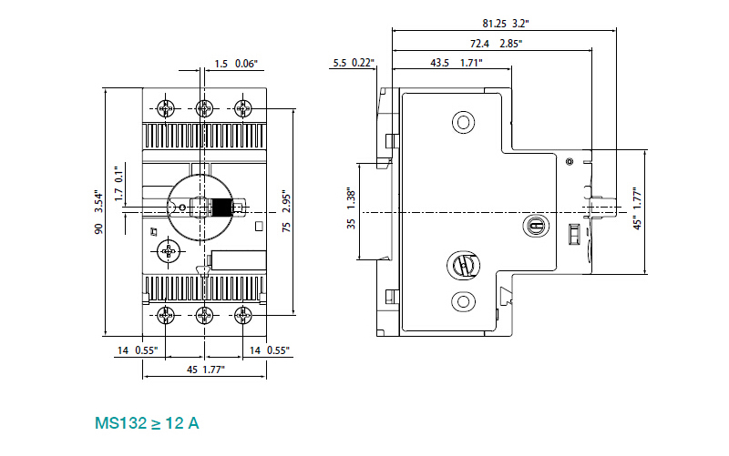 ABB MS165型52.0-65.0A电动机保护用断路器