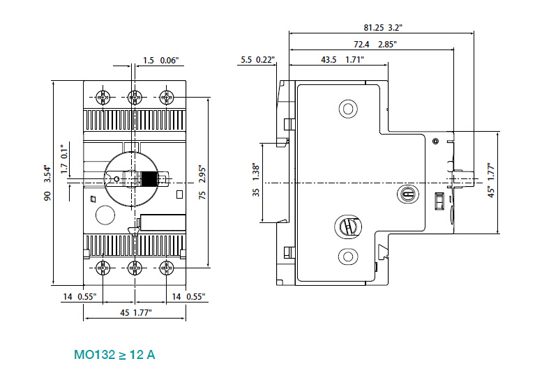 ABB MS165型52.0-65.0A电动机保护用断路器