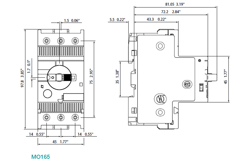 ABB MS165型52.0-65.0A电动机保护用断路器