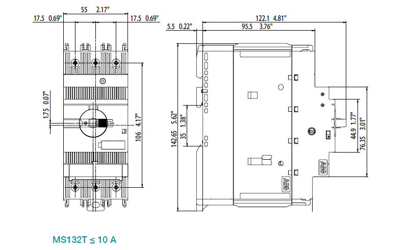 ABB MS165型52.0-65.0A电动机保护用断路器