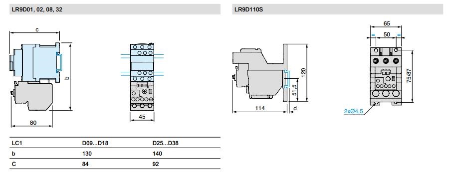施耐德 国产TeSys D系列 LRD3357C 整定电流37-50A 热过载继电器
