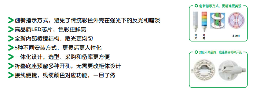 施耐德 XVG系列 XVGB3W 3层 24VAC/DC 一体式信号灯