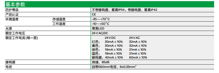 施耐德 XVG系列 XVGB3W 3层 24VAC/DC 一体式信号灯