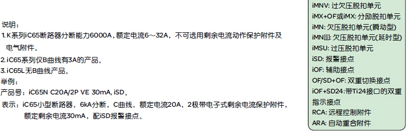 施耐德A9F19125 iC65/6KA系列D脱扣特性1极小型断路器