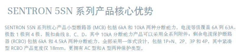 西门子 5SN61258CN D脱扣特性 1P 25A 小型断路器